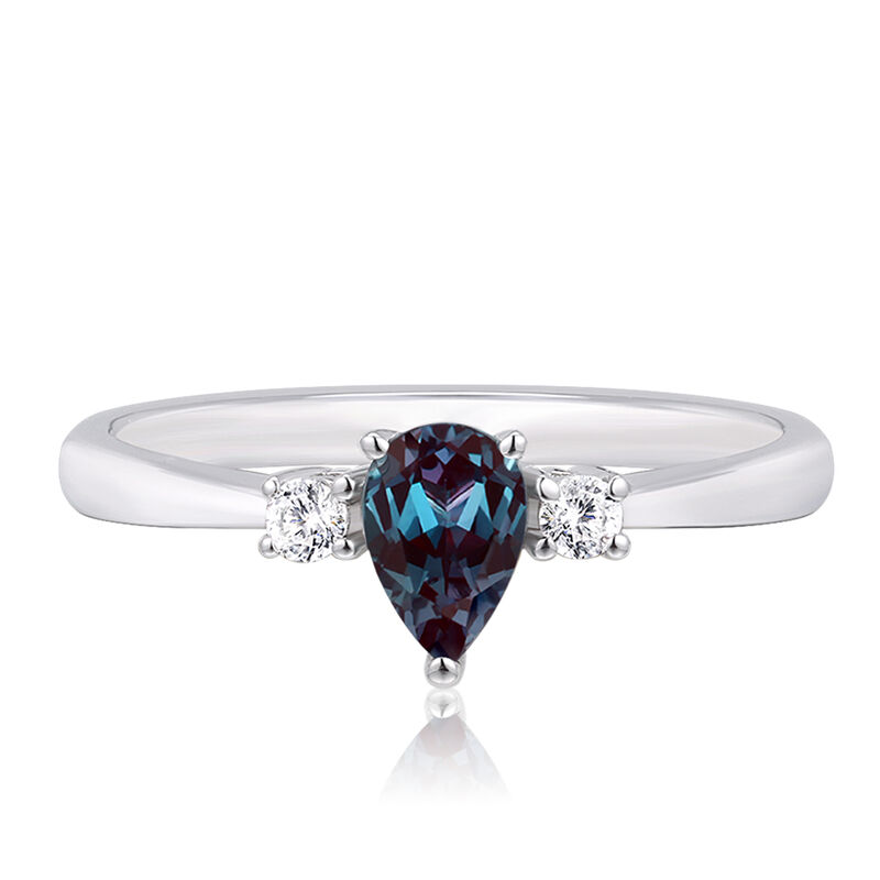 Lab-Created Alexandrite &amp; Lab-Created White Sapphire Box Set in Sterling Silver